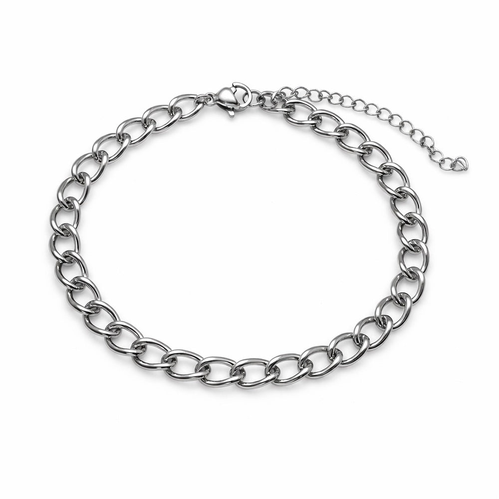 5mm Silver Cuban Chain Bracelet