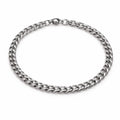 5mm Silver Curb Link Chain Bracelet