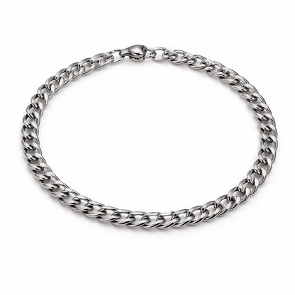 5mm | Silver | Curb Link Chain Bracelet