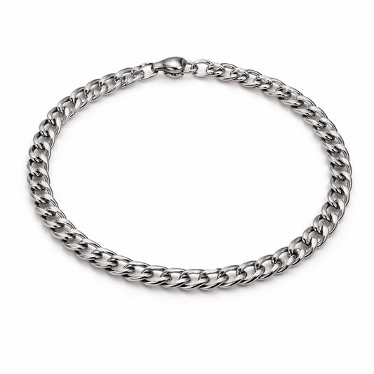 5mm | Silver | Curb Link Chain Bracelet