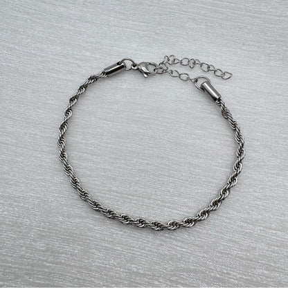 3mm | Silver | Rope Chain Bracelet