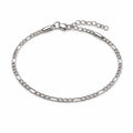 2mm Silver Figaro Chain Bracelet