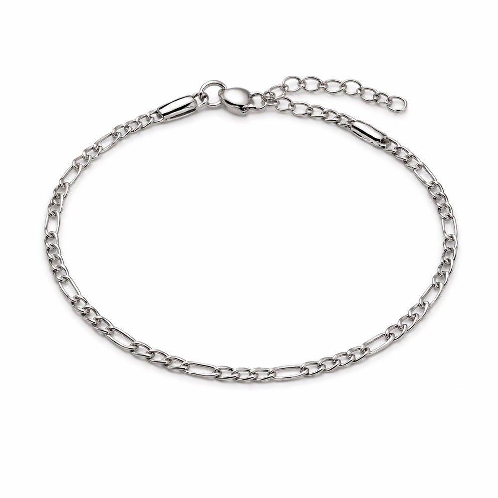 2mm Silver Figaro Chain Bracelet