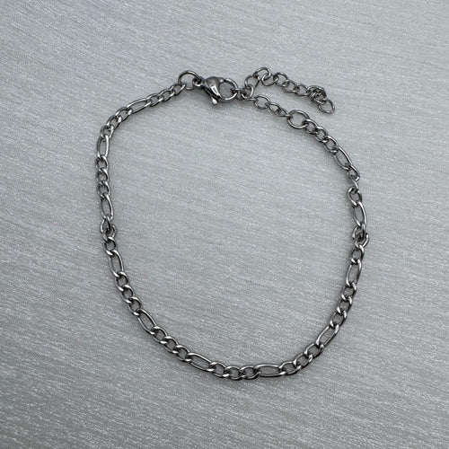 2mm Silver Figaro Chain Bracelet