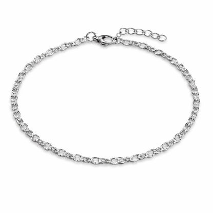 3mm | Silver | Diamond Cut Cable Chain Bracelet