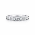 0.7 CT Moissanite Half Eternity Ring