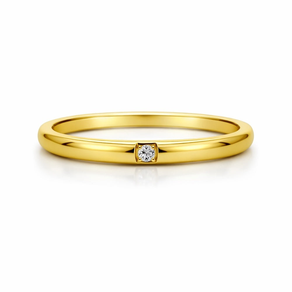 Yellow Gold Micro Ring
