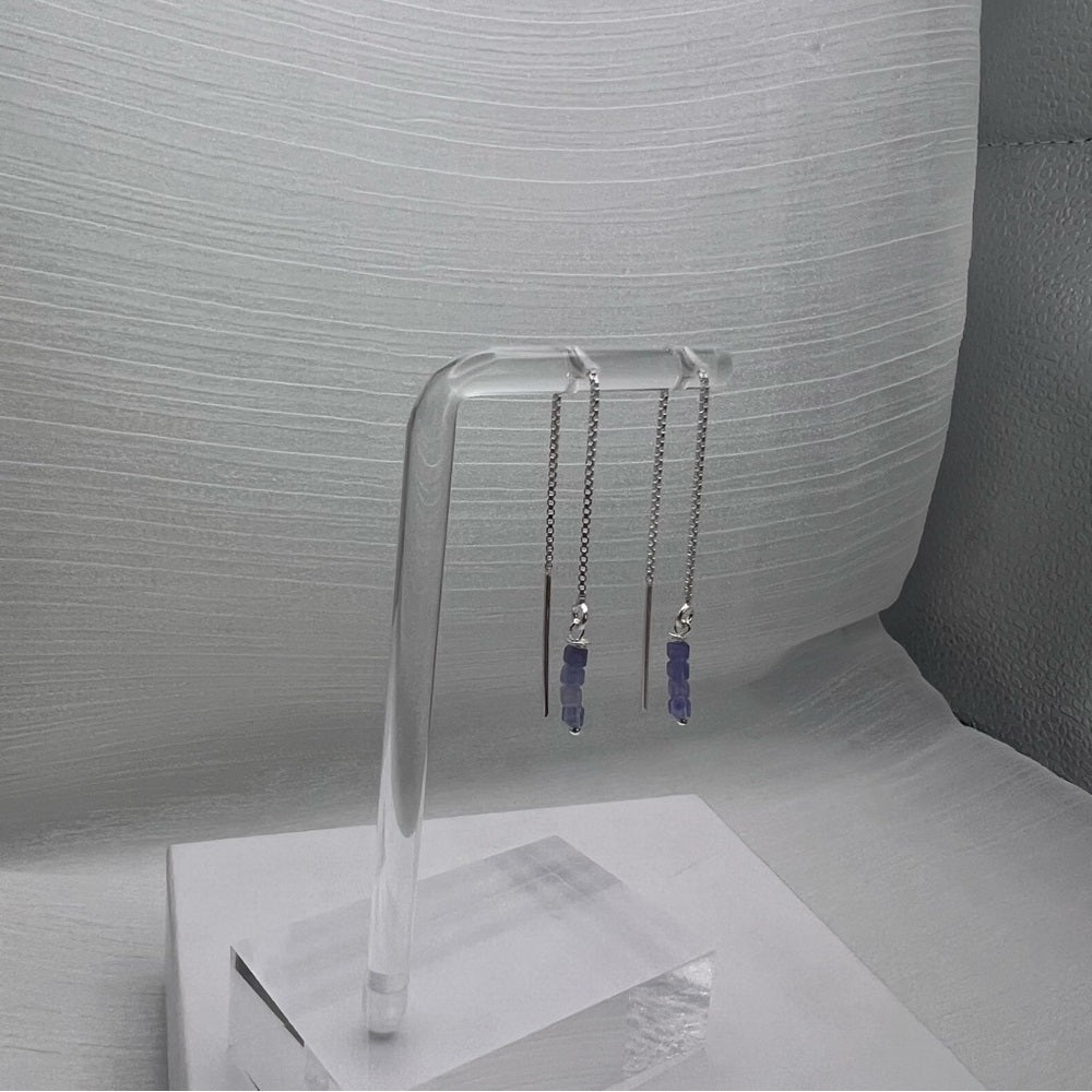 #1131 S925 Tanzanite Threader Earrings