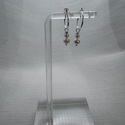HP1156 S925 Freshwater Pearl Hoop Earrings