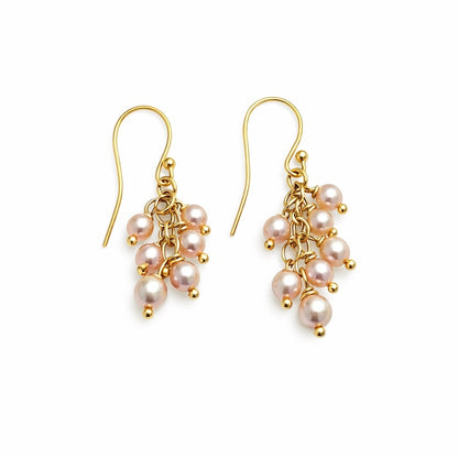 HK902 S925 Freshwater Pearl Dangle Earrings