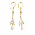 Sterling Silver Freshwater Pearl Dangle Earrings (HK1336)