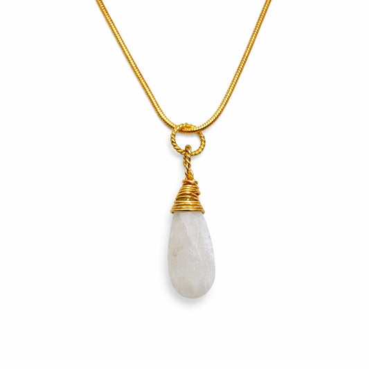 N1151 S925 Moonstone Snake Chain Necklace