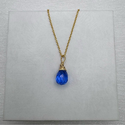 N911 S925 Sapphire Wrapped Necklace