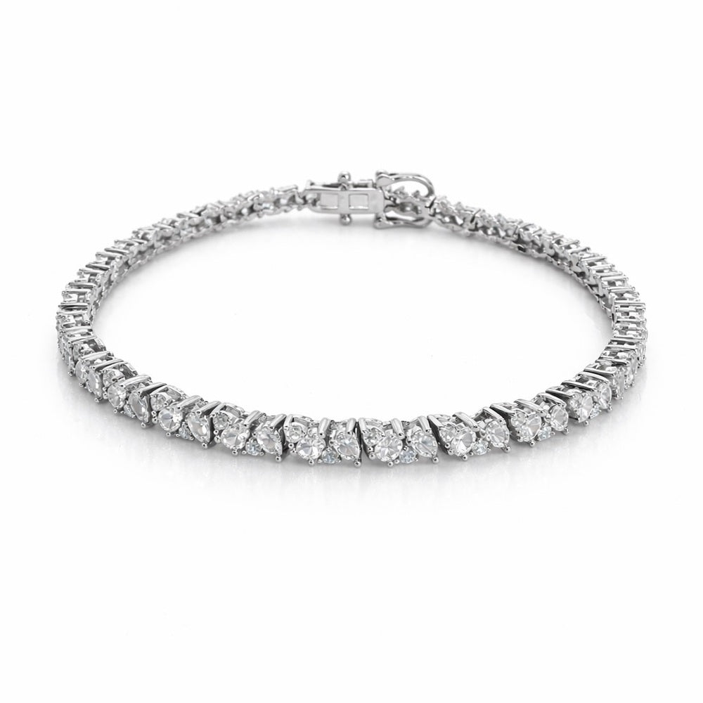 Pear Cut Crystal Tennis Bracelet