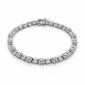 Pavé Cluster Crystal Tennis Bracelet