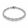 Staggered Baguette Crystal Tennis Bracelet