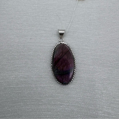 S925 Purple Labradorite Pendant