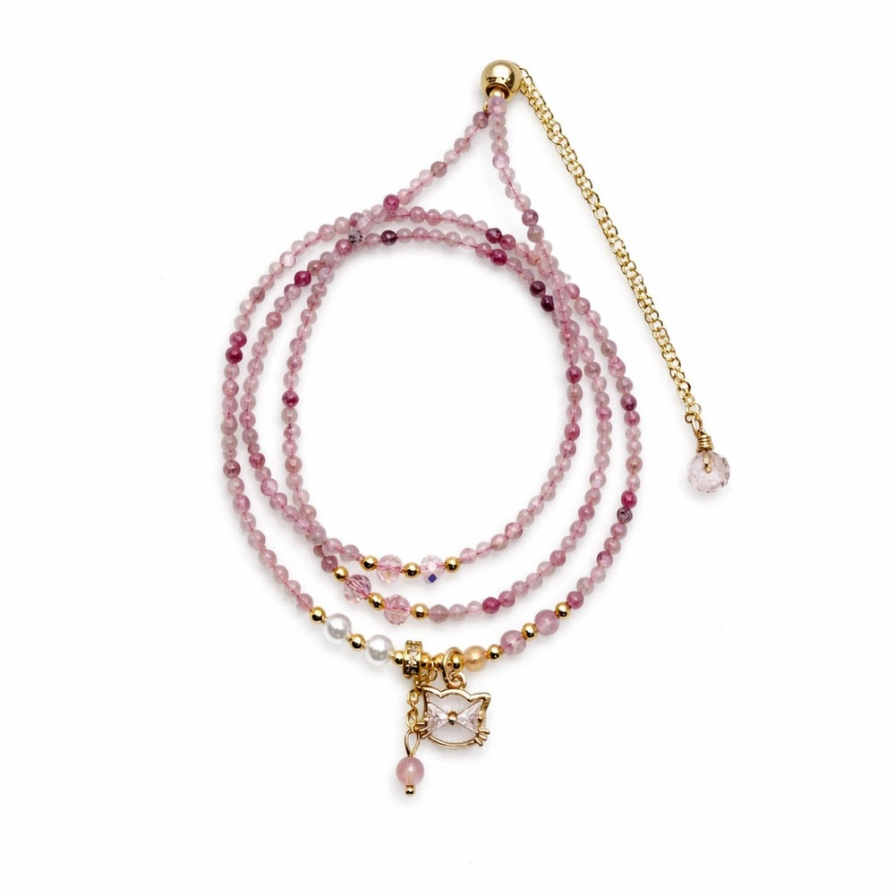 Rose Quartz & Freshwater Pearl Adjustable Necklace