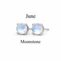 3mm Moonstone Stud Earrings June Birthstone