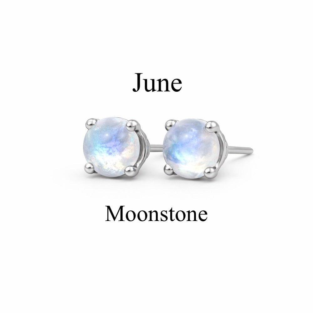 3mm Moonstone Stud Earrings June Birthstone