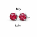 3mm Ruby Stud Earrings July Birthstone