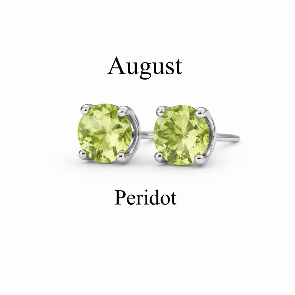 3mm Peridot Stud Earrings August Birthstone