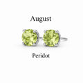 3mm Peridot Stud Earrings August Birthstone