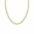Gold Over Sterling Silver Diamond Cut Rolo Chain