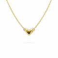 Gold Over Sterling Silver Puffy Heart Chain