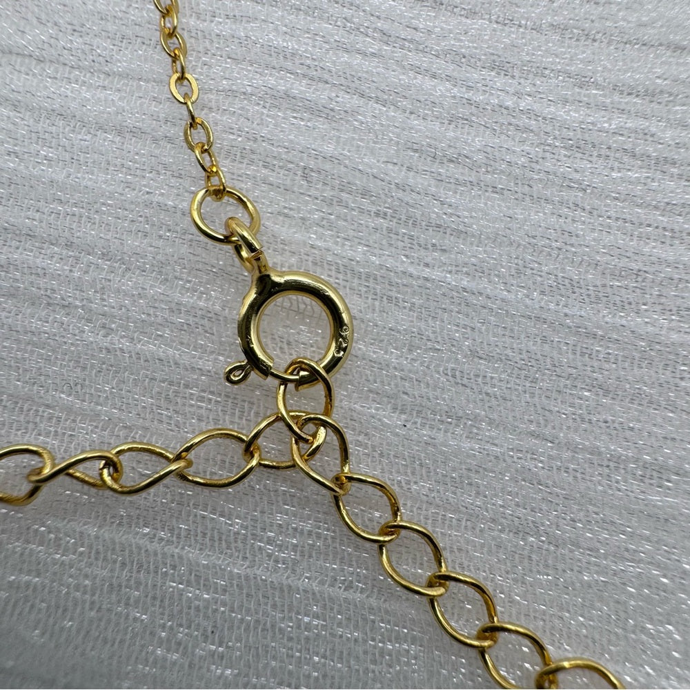Gold Over Sterling Silver Puffy Heart Chain