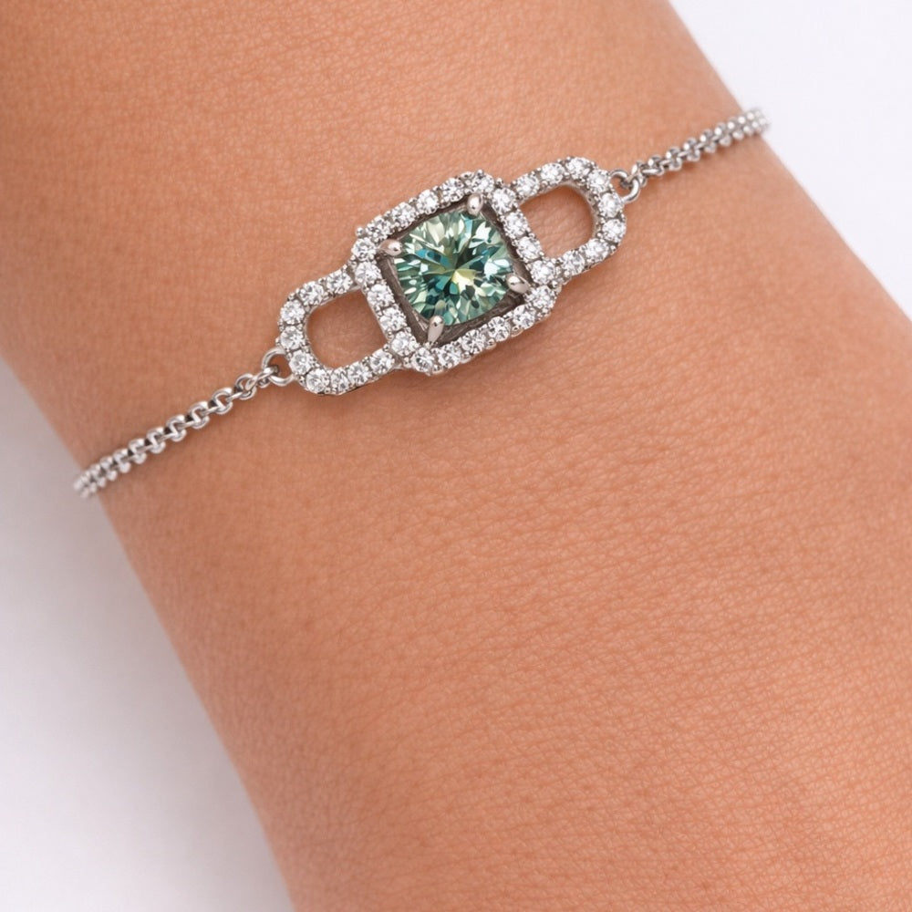 1.0 CT Alexandrite Moissanite Bracelet