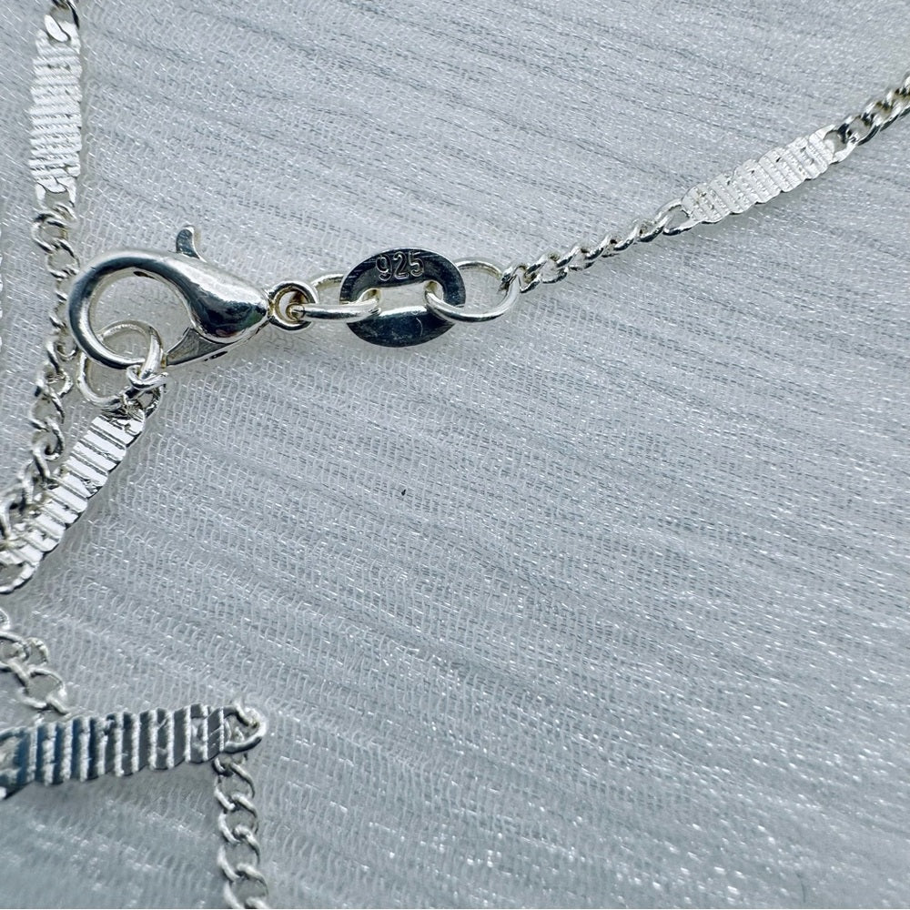 1mm Silver Bar-Accent Curb Chain