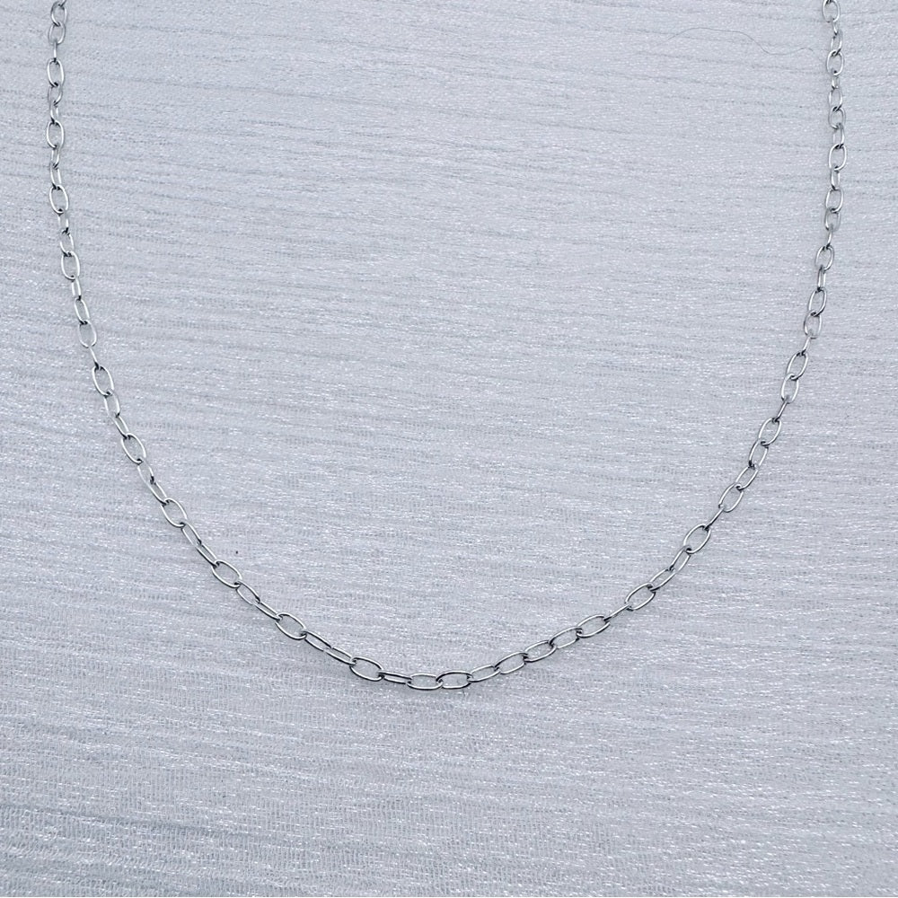 1mm Silver Paperclip Chain