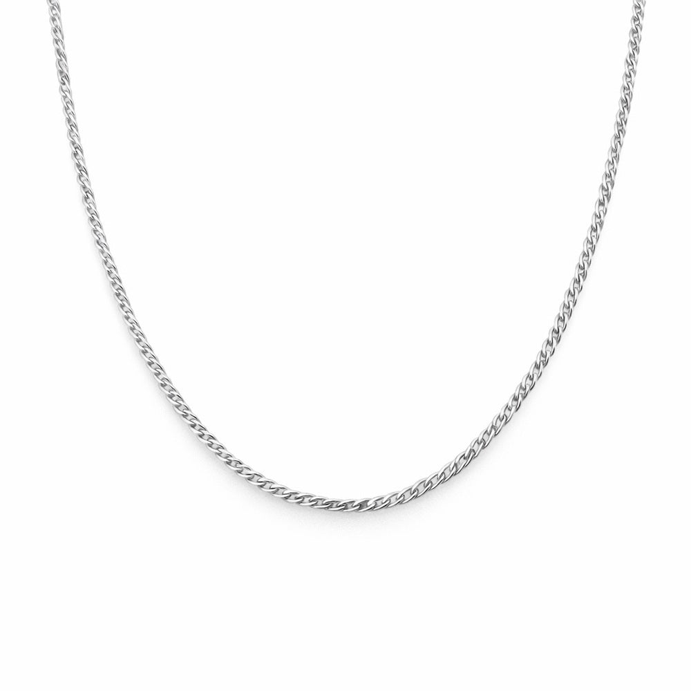 0.8mm Silver Curb Link Chain