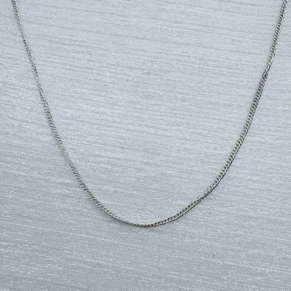 0.8mm Silver Curb Link Chain