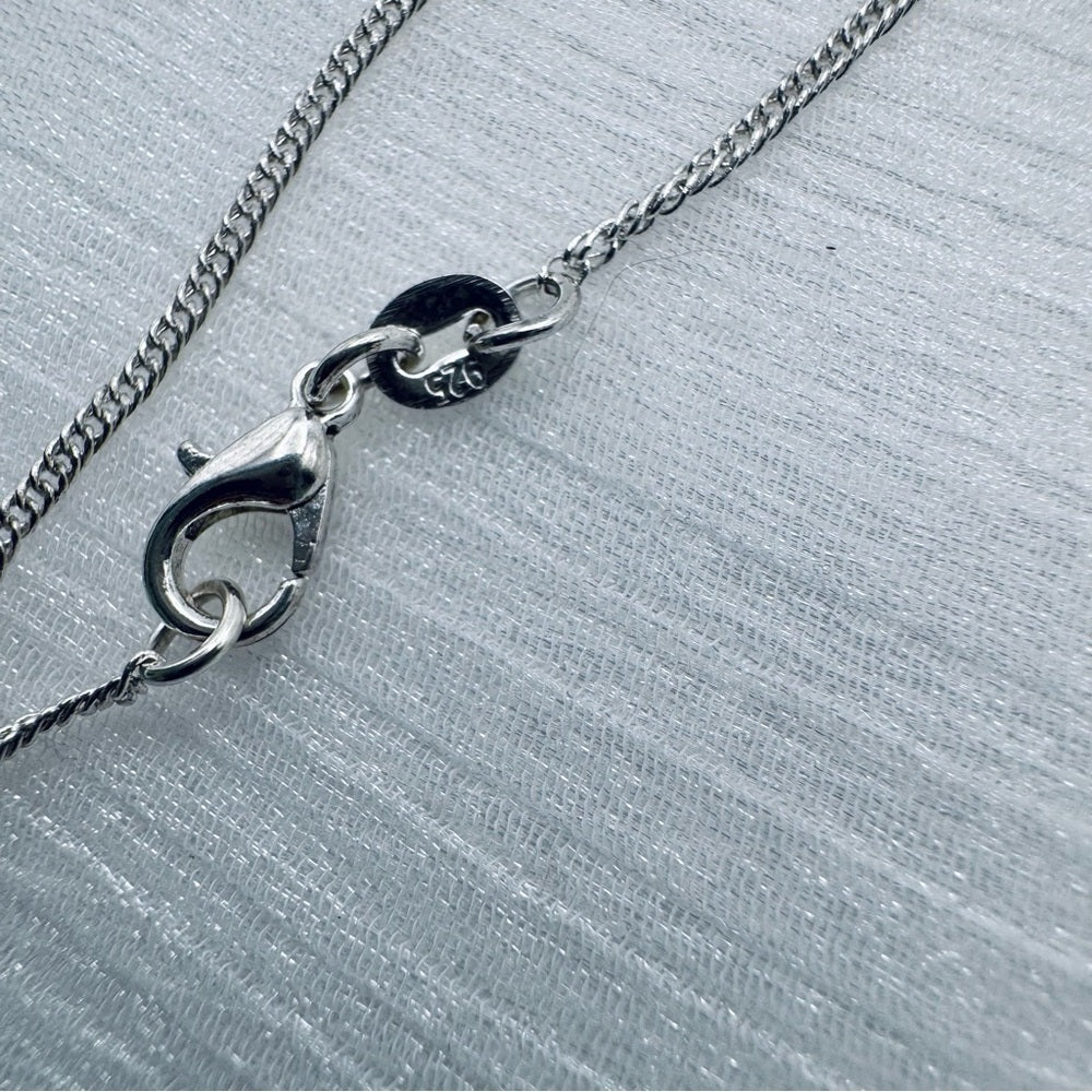 0.8mm Silver Curb Link Chain