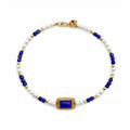 Lapis and Freshwater Pearl Bracelet