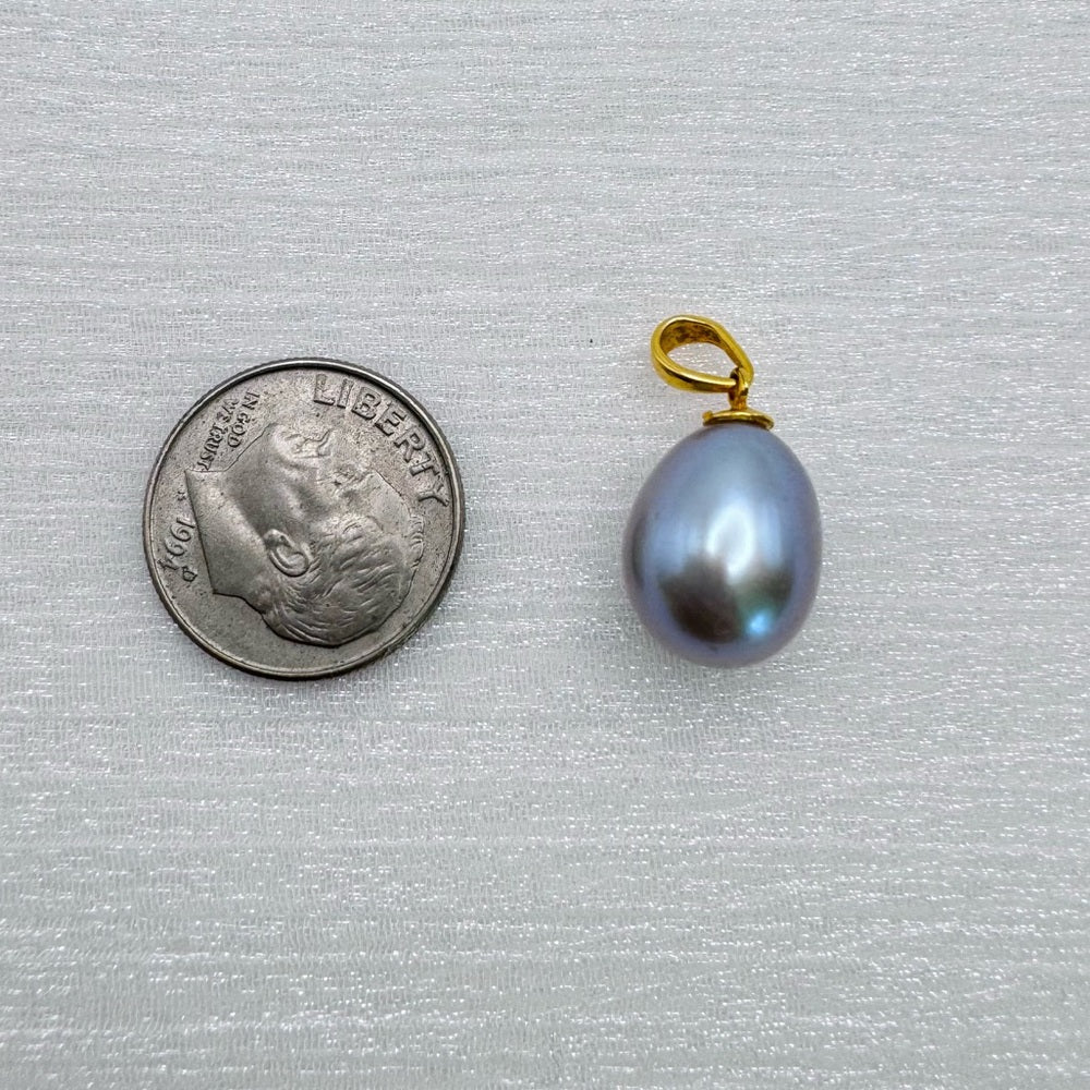 Solid Gold Freshwater Pearl Pendant