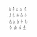 Silver Crystal Letter Charm