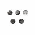 Zodiac Circle Charms Silver Stainless Steel