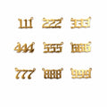 Angel Number Charms Gold Stainless Steel