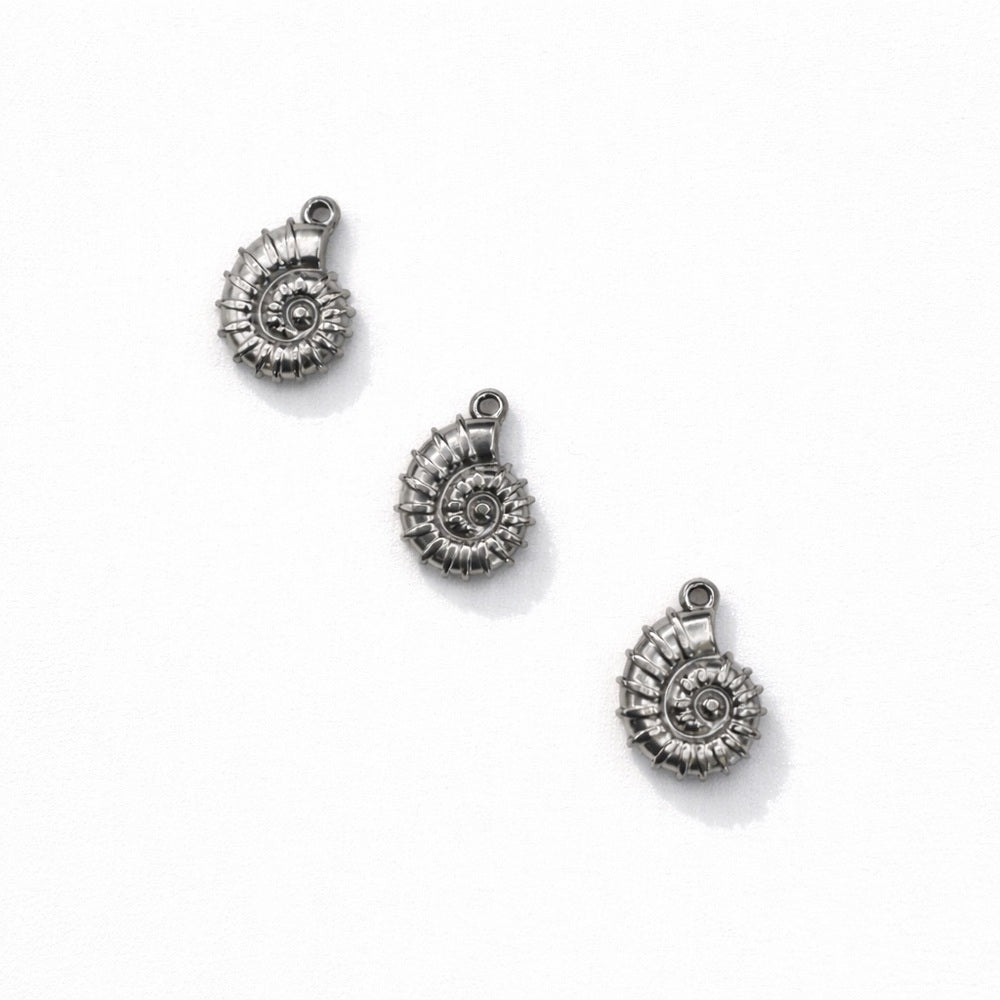 Nautilus Shell Charm Silver Stainless Steel