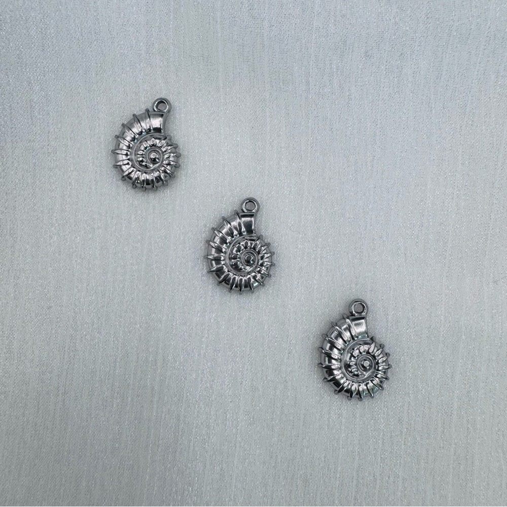 Nautilus Shell Charm Silver Stainless Steel