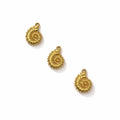 Nautilus Shell Charm Gold Stainless Steel