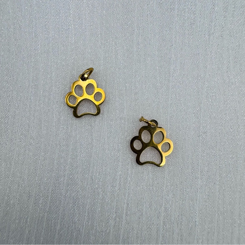 Paw Charm Gold Stainless Steel