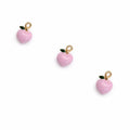 Enamel Peach Charm Gold Stainless Steel