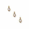Marquise Crystal Charm Gold Stainless Steel