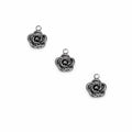 Flower Charm Silver Stainless Steel