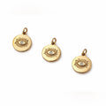 Crystal Eye Charm Gold