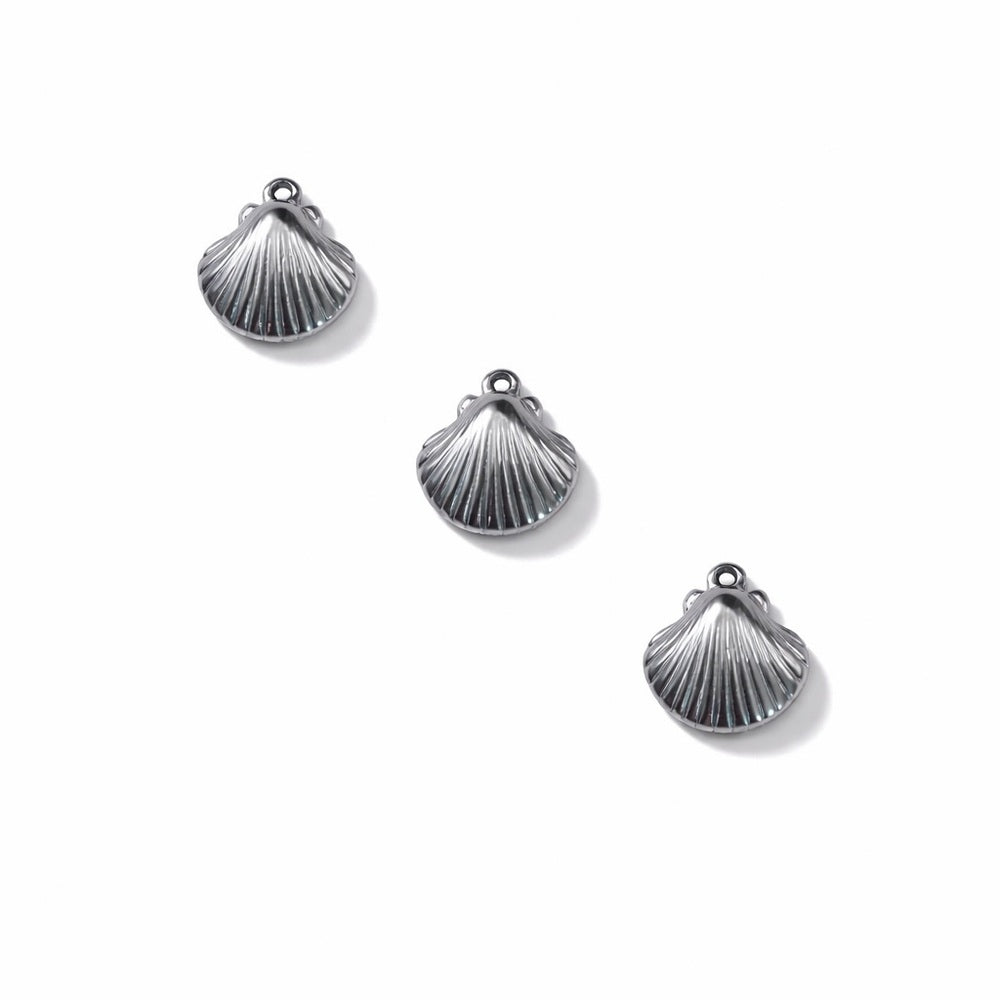 Shell Charm Silver Stainless Steel